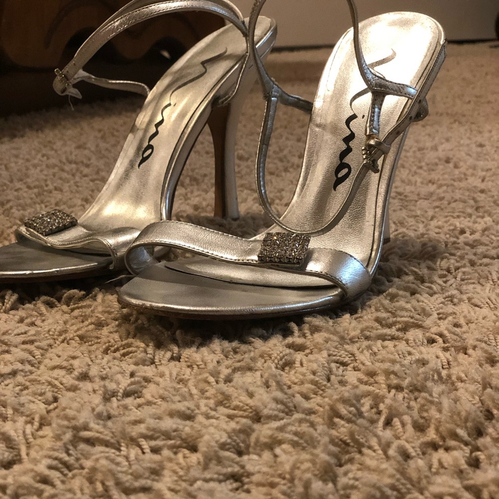 Fun silver heels!